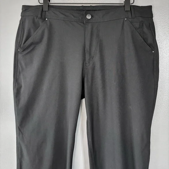 Lululemon Day Trip Reflective 5 Pocket Boyfriend Pants Warpstreme Black 35”x28” - Picture 3 of 8